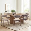 Set of 2 Modern Upholstered Wood Dining Chairs with Fabric Seat and Foot Pegs, Kitchen Side Chairs for Dining Room or Cafe - 2 of 4