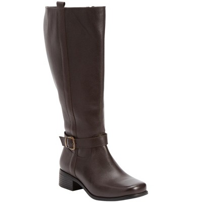 Comfortview Wide Width Donna Wide Calf Leather Boot Tall Knee High ...