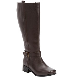 Comfortview Women's The Donna Tall Wide Calf Leather Boot(Wide Widths Available) - 1 of 4