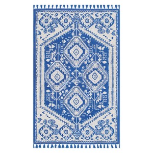 Blue Solid Tufted Area Rug 5
