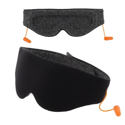 Unique Bargains Sleep Eye Mask with Earplugs Black 1 Pc