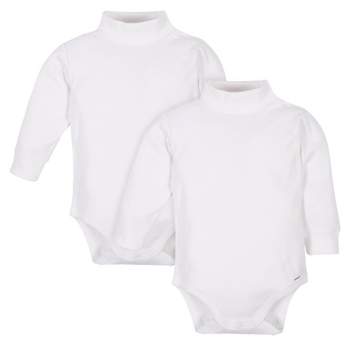 Gerber Baby Neutral Long Sleeve Turtleneck Onesies® Long Sleeve Bodysuits, 2-Pack