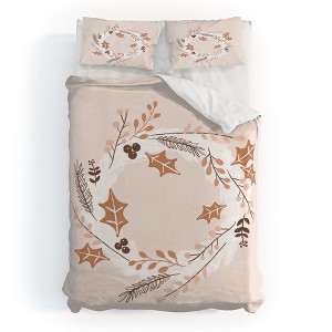 Orara Studio Christmas Wreath Festive Duvet Cover + Pillow Sham(s) - Deny Designs - 1 of 4