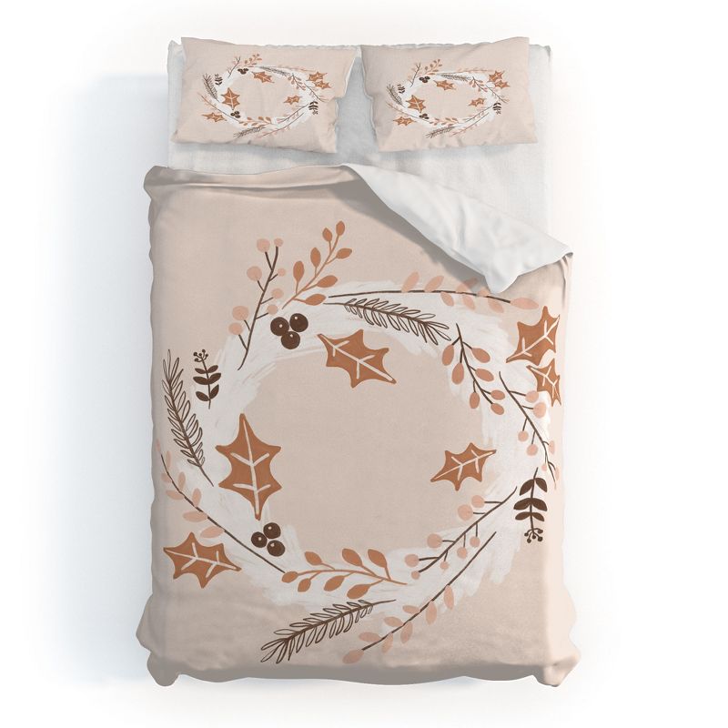 Orara Studio Christmas Wreath Festive Duvet Cover + Pillow Sham(s) - Deny Designs, 1 of 5