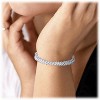 Marquise Cubic Zirconia Tennis Bracelet with AAA+ Cubic Zirconia 6.875 Inches Silver - 2 of 4
