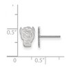 Black Bow Jewelry 14k White Gold North Carolina State Wolfpack NCAA Post Earrings - 2 of 3