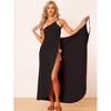 Allegra K Women's Spaghetti Strap Backless Beach Maxi Wrap Cover Up Dress - 3 of 4
