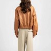 Women's Collarless Vintage Leather Jacket - Elle Grey - 2 of 4