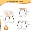 5 Piece Patio Bistro Set With Ottoman, Outdoor Wicker Furniture Sets For  Apartment Balcony, Rattan Table And Chairs Set-Cuddlewood - 4 of 4