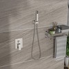 PAGED Modern Dual Shower Head, 16 Inch Ceiling Mount Square Shower System with Rough-in Valve for Bathroom, Shower Room - 3 of 4