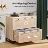 Karl Home 2-Drawer Beige MDF 29.53in. W Lateral File Cabinet - 2 of 4