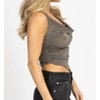 Women's SLINKY COWL NECK TRIANGLE TANK - Bailey Rose - 2 of 3