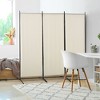 NicBex 3-Panel Room Divider Folding Fabric Privacy Screen with Metal Legs Partition for Home & Office - 2 of 4