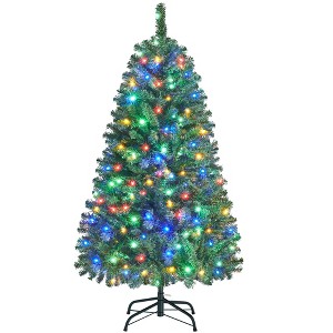 Yaheetech 4.5Ft/6Ft/7.5Ft/9Ft Pre-lit Spruce Artificial Christmas Tree with LED Lights - 1 of 4