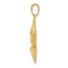 Black Bow Jewelry 14k Yellow Gold Textured Sea Star Pendant, 20mm - 2 of 4
