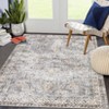 Indoor Soft Vintage Flower Area Rugs for Living Room Bedroom Washable Low Pile Non Slip Carpet Retro Distressed Rug Room Decor - 2 of 4