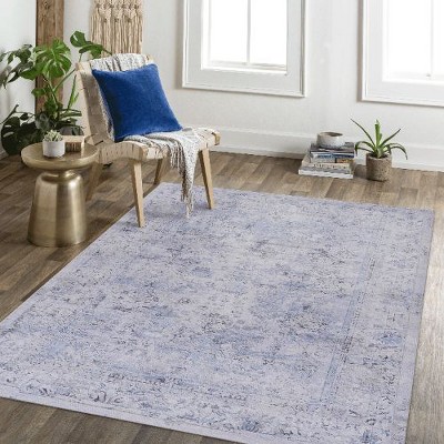 Kumasinova Area Rug, Non-Slip Low-Pile Living Room Rug, Boho Washable Rugs, Stain-Resistant Door Mat, Kids & Pets Friendly