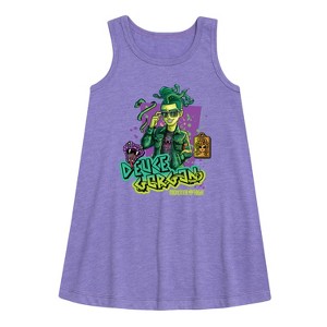 - Monster High - Deuce Gorgon Graphic Sleeveless Aline Dress - 1 of 3