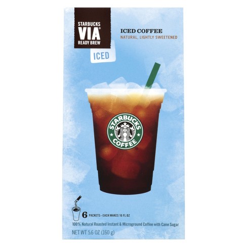 Starbucks Via Instant Sweetened Iced Coffee 6ct - 