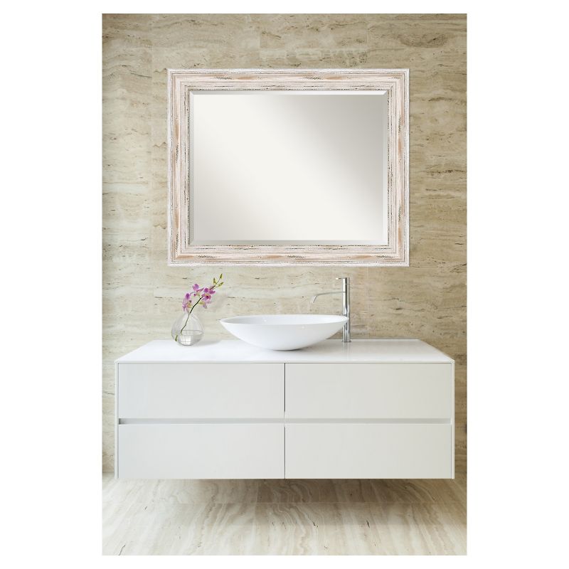 Alexandria White Wash Framed Wall Mirror - Amanti Art, 6 of 12