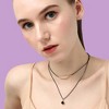 SOHI Women's Onyx Black Bar Charm Multi-Layer Necklace - 3 of 4