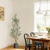 Coucheta 4/5/6/7FT Artificial Olive Tree in Planter, Faux Plant with Natural Wood Trunk, Green Moss & Lifelike Fruits for Home & Office Decor - 4 of 4