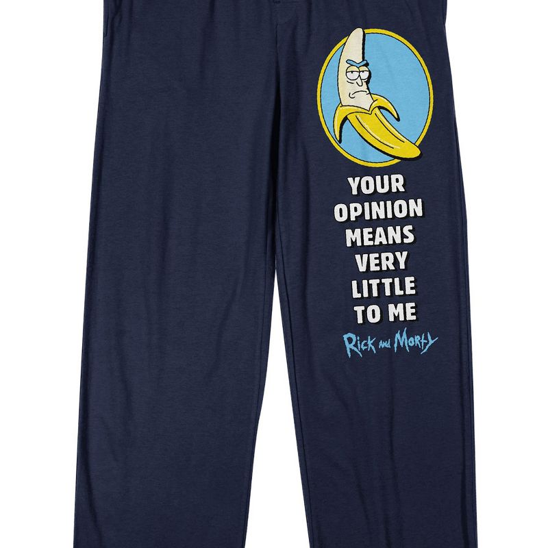Rick & Morty Your Opinion Men's Navy Sleep Pajama Pants, 2 of 4