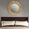 GlasFlength Decorative Wall Mirrors Boho Mirror Vanity Mirror Frameless Wall Art Decor Wall Mirrors for Living Room, Gold, 30.5"*30.5"*1" - 3 of 4