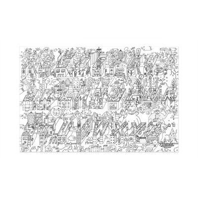 Alphabet City Big Coloring Poster 26"x39" - Pirasta