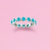 Ross-Simons Turquoise Eternity Band in Sterling Silver - 4 of 4