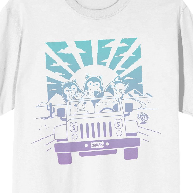 Squishmallows Car Ride Crew Neck Short Sleeve White Adult T-shirt, 2 of 4