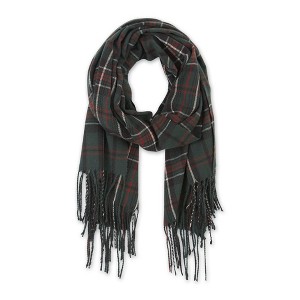 Design Imports Taylor Plaid Scarf - Green - 1 of 4