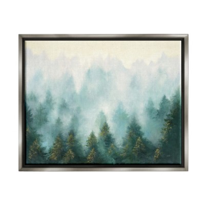 Stupell Industries Abstract Pine Forest Landscape with Mist Green Painting
