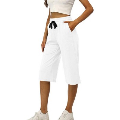 Women's Yoga Pants Loose Drawstring High Waisted Sweatpants Lounge Running Gym Short With