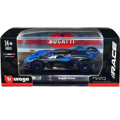 Bugatti Bolide Blue and Carbon Gray "Race" Series 1/43 Diecast Model Car by Bburago
