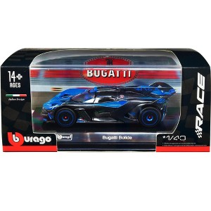 Bugatti Bolide Blue and Carbon Gray "Race" Series 1/43 Diecast Model Car by Bburago - 1 of 3