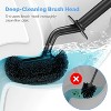 HAMITOR Toilet Bowl Brush Holder Set: Curved Design with Holder for Deep Cleaning Under Rim - Compact Hidden Scrubber for Small Space - 3 of 4