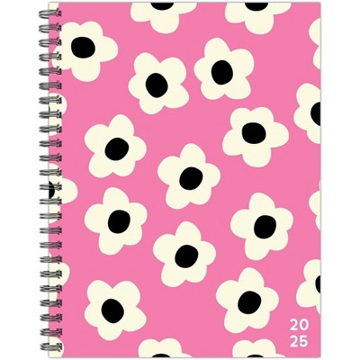 Willow Creek Press Pink Flowers 2025 6.5"x8.5" Softcvr Weekly Planner: Spiral Binding, Paper, January-December, All Ages