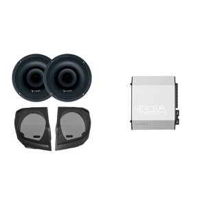 Diamond Audio MSMP84LK24 24+ HD Cut-In Lid Kit with MP84 8" 2-Way Full-Range Coaxial Speaker w/1" Horn Tweeter and Cicada Audio FLX700.4 4 Ch Pro A... - 1 of 4