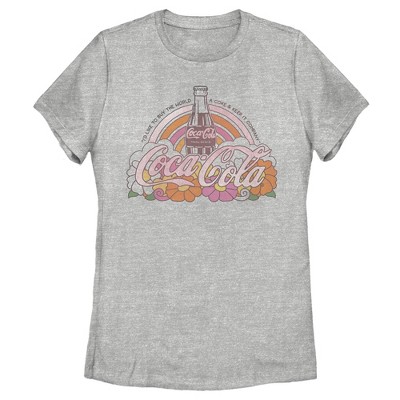 Women's Coca Cola Unity Rainbow Logo T-shirt - Athletic Heather - 2x ...