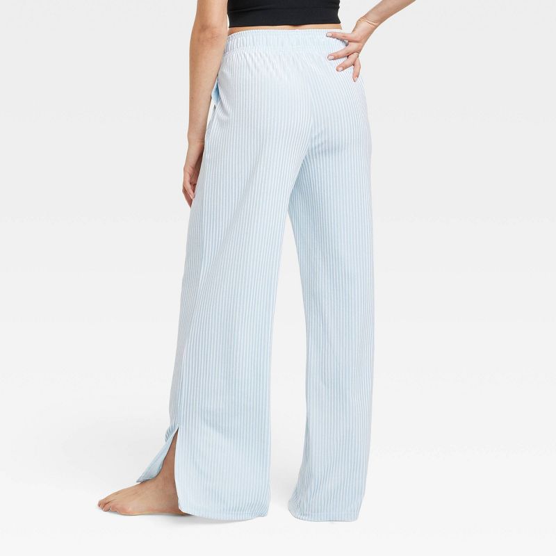  Women's Velvet Lounge Pajama Pants with Slit - Colsie™, 3 of 6