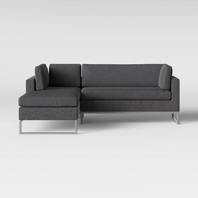 Howell 2pc Left Arm Patio Loveseat & Corner Chaise Lounge Chair Gray - Project 62™