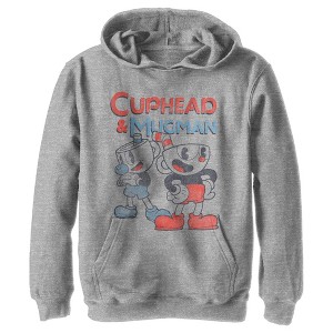 Boy's Cuphead Best Friend Mugman Pull Over Hoodie - 1 of 4