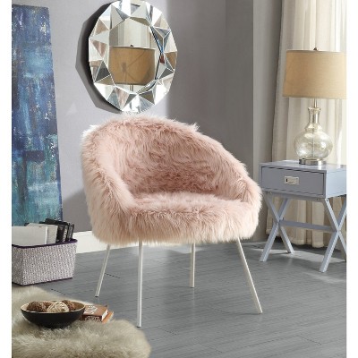 Inspired Home Ana Lux Fur Accent Chair