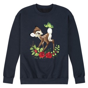 Men's - Disney - Christmas Botanical Butterfly Graphic Fleece Sweatshirt - 1 of 4