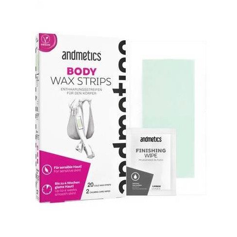 andmetics Body Wax Strips for Women 3.17oz