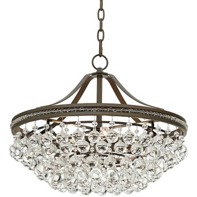 Vienna Full Spectrum Bronze Pendant Chandelier 20 1/4" Wide Clear Crystal 5-Light Fixture Dining Room House Foyer Kitchen Entryway