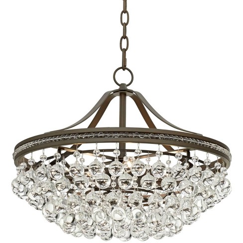 Vienna Full Spectrum Wallingford Antique Brass Chandelier 16 Wide French  Crystal Glass 6-Light Fixture for Dining Room House Kitchen Island Entryway  