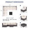 7-Piece Outdoor Wicker Patio Furniture Set, PE Rattan Sectional Sofa with Thick Cushions - 2 of 4