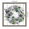 Amanti Art Purple Tulip Wreath II by Jennifer Paxton Parker Canvas Wall Art Print Framed 16 x 16-in. - 4 of 4